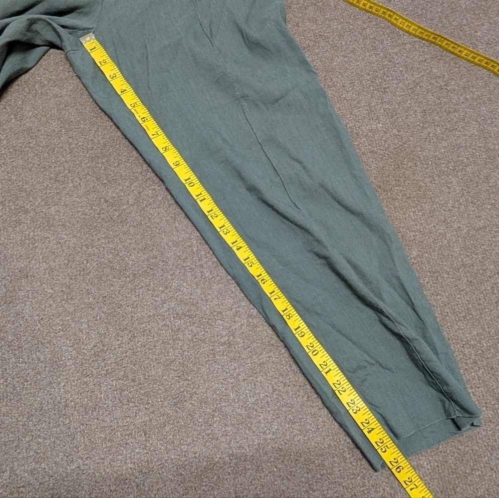 J. Jill Linen Stretch Green Casual Pants Women's Large Tall - Picture 7 of 7